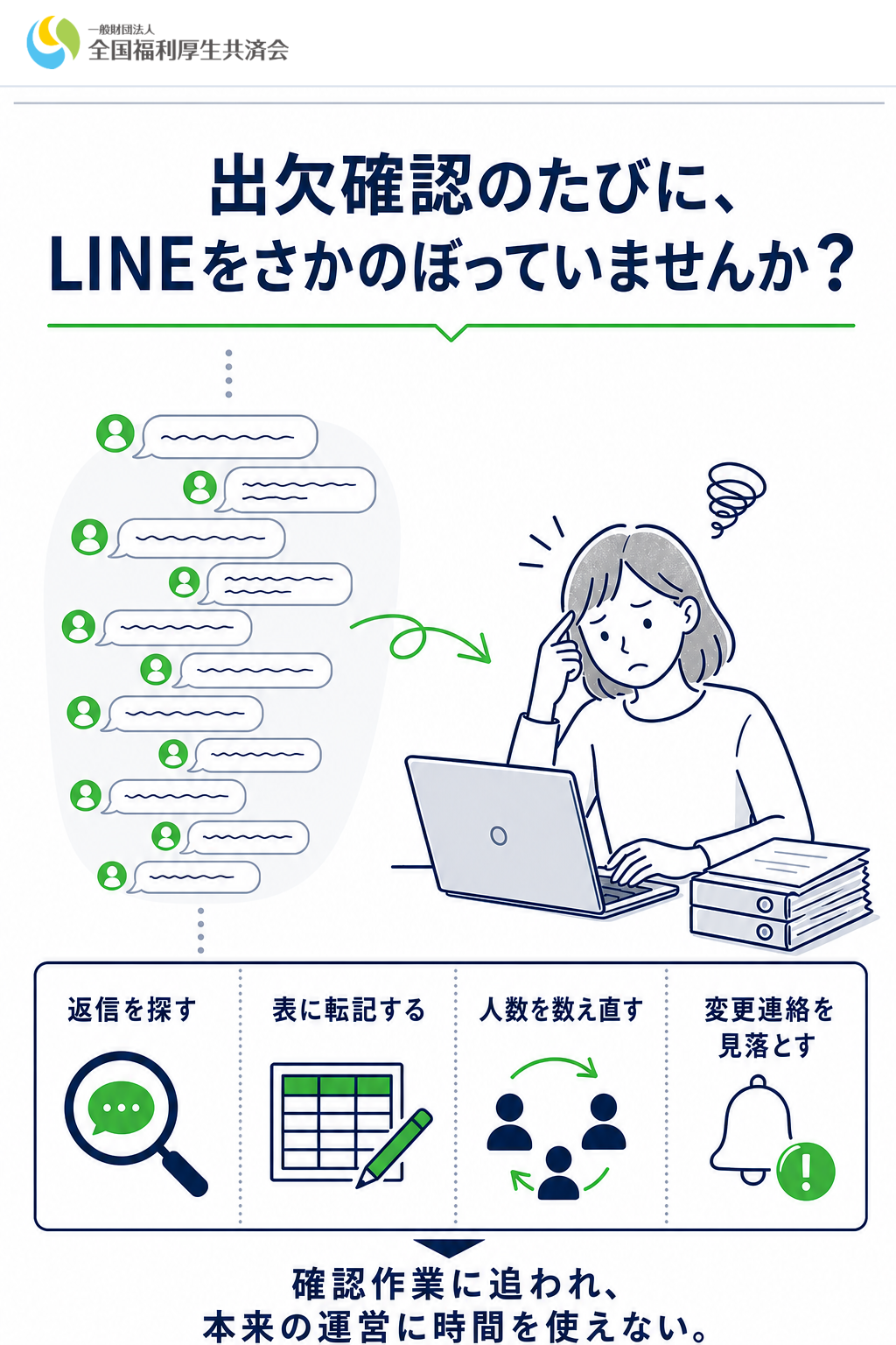 LINEでの出欠確認に関する現在の課題